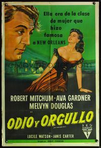 5b515 MY FORBIDDEN PAST Argentinean '51 Mitchum, Gardner is the kind that made New Orleans famous!