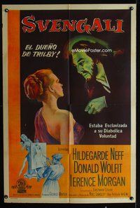 5b565 SVENGALI Argentinean '55 sexy Hildegarde Neff was a slave to the will of crazy Donald Wolfit!