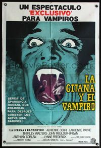 5b588 VAMPIRE CIRCUS Argentinean '72 English Hammer horror, cool vampire artwork!