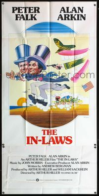 5b081 IN-LAWS English 3sh '79 classic Peter Falk & Alan Arkin screwball comedy, art by Ferracci!