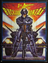 5c004 ADVENTURES OF BUCKAROO BANZAI French 1p 1986 Peter Weller sci-fi, different art by Melki!