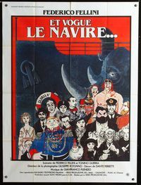 5c014 AND THE SHIP SAILS ON French 1p '83 Federico Fellini's E la Nave Va, art by Jacques Tardi!