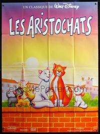 5c018 ARISTOCATS French 1p R94 Walt Disney feline jazz musical cartoon, great different image!