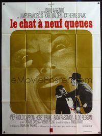 5c044 CAT O' NINE TAILS French 1p '71 Dario Argento's Il Gatto a Nove Code, different horror image!