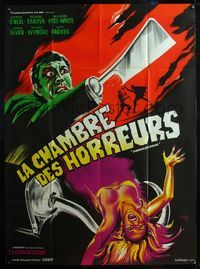 5c045 CHAMBER OF HORRORS French 1p '66 different art of the crazed Baltimore Strangler by Belinsky!