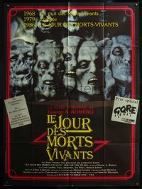 5c061 DAY OF THE DEAD French 1p '85 George Romero's Night of the Living Dead zombie sequel, best!