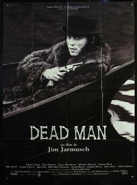 5c062 DEAD MAN French 1p '96 great image of Johnny Depp in boat holding gun, Jim Jarmusch