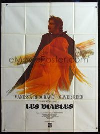 5c066 DEVILS French 1p '71 Ken Russell, art of Oliver Reed & Vanessa Redgrave by Ferracci!