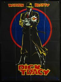 5c069 DICK TRACY French 1p '90 cool art of Warren Beatty as Chester Gould's classic detective!