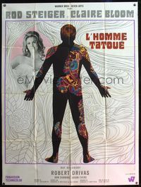 5c114 ILLUSTRATED MAN French 1p '69 Ray Bradbury, cool different tattoo artwork by Jean Mascii!