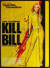 5c121 KILL BILL: VOL. 1 French 1p '03 Quentin Tarantino, full-length Uma Thurman with katana!