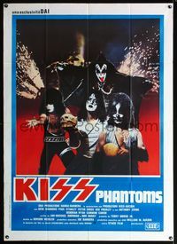 5c321 ATTACK OF THE PHANTOMS Italian 1p '78 cool portrait of KISS, Criss, Frehley, Simmons, Stanley