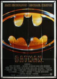 5c327 BATMAN Italian 1p '89 Michael Keaton, Jack Nicholson, directed by Tim Burton!