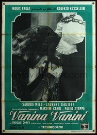 5c335 BETRAYER Italian 1p '61 Roberto Rossellini's Vanina Vanini, close up of doomed lovers!