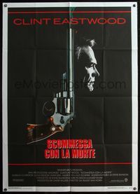 5c388 DEAD POOL Italian 1p '88 Clint Eastwood as tough cop Dirty Harry, cool gun image!