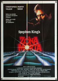 5c389 DEAD ZONE Italian 1p '83 David Cronenberg, Stephen King, he has the power to see the future!