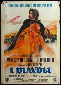 5c398 DEVILS Italian 1p '71 directed by Ken Russell, art of Oliver Reed & Vanessa Redgrave!