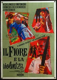 5c460 IL FIORE E LA VIOLENZA Italian 1p '63 films by Antonioni, Reichenbach & Renoir, Manfredo art!