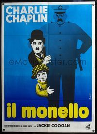 5c475 KID Italian 1p R60s great art of Charlie Chaplin, Jackie Coogan & cop by Leo Kouper!