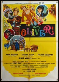 5c524 OLIVER Italian 1p '69 Charles Dickens, Mark Lester, Shani Wallis, directed by Carol Reed!