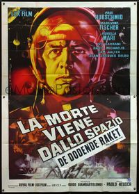 5c238 DAY THE SKY EXPLODED Italian 2p '61 cool sci-fi art by Studio Favalli & A. Biffignanti!