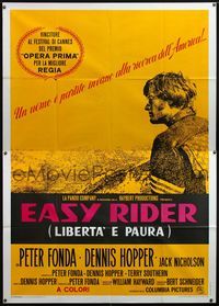 5c246 EASY RIDER Italian 2p '69 Peter Fonda, directed by Dennis Hopper, motorcycle biker classic!