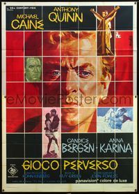 5c267 MAGUS Italian 2p '69 different art of Michael Caine, Candice Bergen & Anna Karina by Nistri!