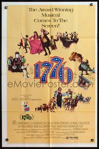 5d003 1776 1sh '72 William Daniels, the award winning historical musical comes to the screen!