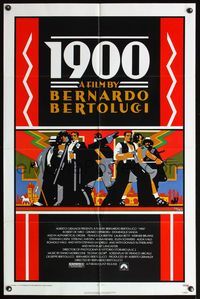 5d001 1900 1sh '77 Bernardo Bertolucci, Robert De Niro, cool Doug Johnson art!