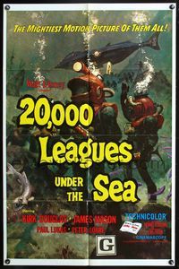 5d008 20,000 LEAGUES UNDER THE SEA 1sh R71 Jules Verne underwater classic, wonderful art!