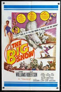 5d050 BIG SHOW 1sh '61 Esther Williams, Cliff Robertson, plus Ed Sullivan!