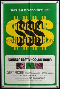 5d004 $ (DOLLARS) dollar style A 1sh '71 bank robbers Warren Beatty & Goldie Hawn, a moving picture!