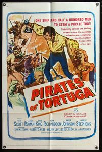 5d606 PIRATES OF TORTUGA 1sh '61 across the 7 seas, theirs was the name feared above all others!
