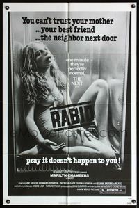 5d632 RABID 1sh '77 gruesome image of girl dead in refrigerator, David Cronenberg directed!