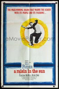 5d637 RAISIN IN THE SUN 1sh '61 Sidney Poitier, from Lorraine Hansberry's novel!