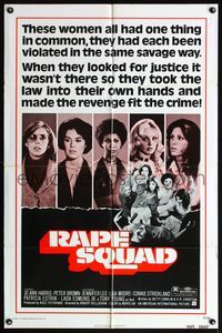 5d638 RAPE SQUAD 1sh '74 AIP, Act of Vengeance, these women were violated in the same savage way!