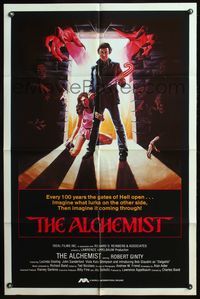 5e017 ALCHEMIST int'l 1sh '85 directed by Charles Band, Robert Ginty, great horror art!