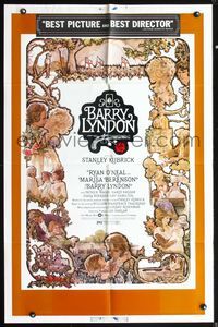 5e067 BARRY LYNDON 1sh '75 Stanley Kubrick, Ryan O'Neal, historical romantic war melodrama!