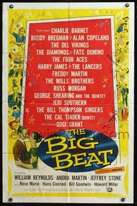 5e079 BIG BEAT 1sh '58 William J. Cowen directed, early blues & rock and roll, Fats Domino!