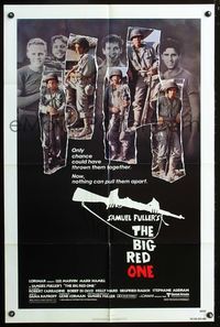 5e083 BIG RED ONE 1sh '80 directed by Samuel Fuller, montage of Lee Marvin & stars!