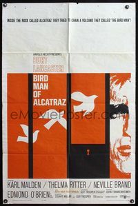 5e085 BIRDMAN OF ALCATRAZ 1sh '62 Burt Lancaster in John Frankenheimer's prison classic!
