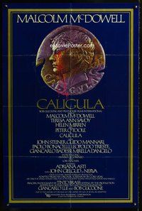 5e118 CALIGULA 1sh '80 Malcolm McDowell, Penthouse's Bob Guccione sex epic!