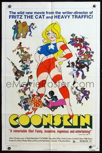 5e158 COONSKIN style B 1sh '75 Ralph Bakshi R-rated cartoon!