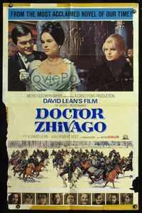 5e201 DOCTOR ZHIVAGO style B 1sh '65 Omar Sharif, Julie Christie, David Lean English epic!