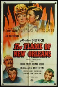 5e253 FLAME OF NEW ORLEANS 1sh '41 Marlene Dietrich, Bruce Cabot, Roland Young!