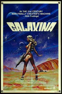 5e278 GALAXINA style A 1sh '80 great sci-fi art of sexy Dorothy Stratten by Robert Tanenbaum!
