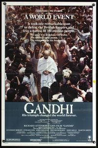 5e281 GANDHI 1sh '82 Ben Kingsley as The Mahatma, directed by Richard Attenborough!