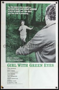 5e292 GIRL WITH GREEN EYES 1sh '64 Peter Finch, Rita Tushingham, Lynn Redgrave