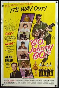 5e294 GO JOHNNY GO 1sh '59 Chuck Berry, Alan Freed, you know, like I mean - it's way out!