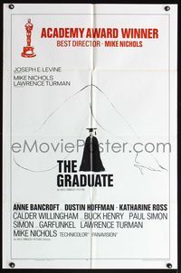 5e303 GRADUATE Academy Awards style B 1sh '68 Dustin Hoffman & Anne Bancroft's sexy leg!